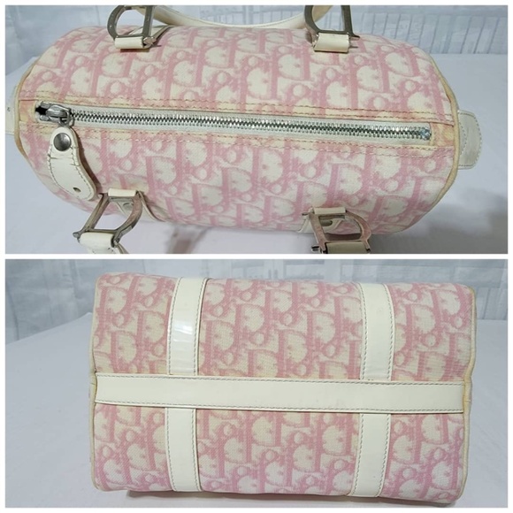 Sold***Authentic CHRISTIAN DIOR Monogram Boston Bag Pink - Picture 7 of 16